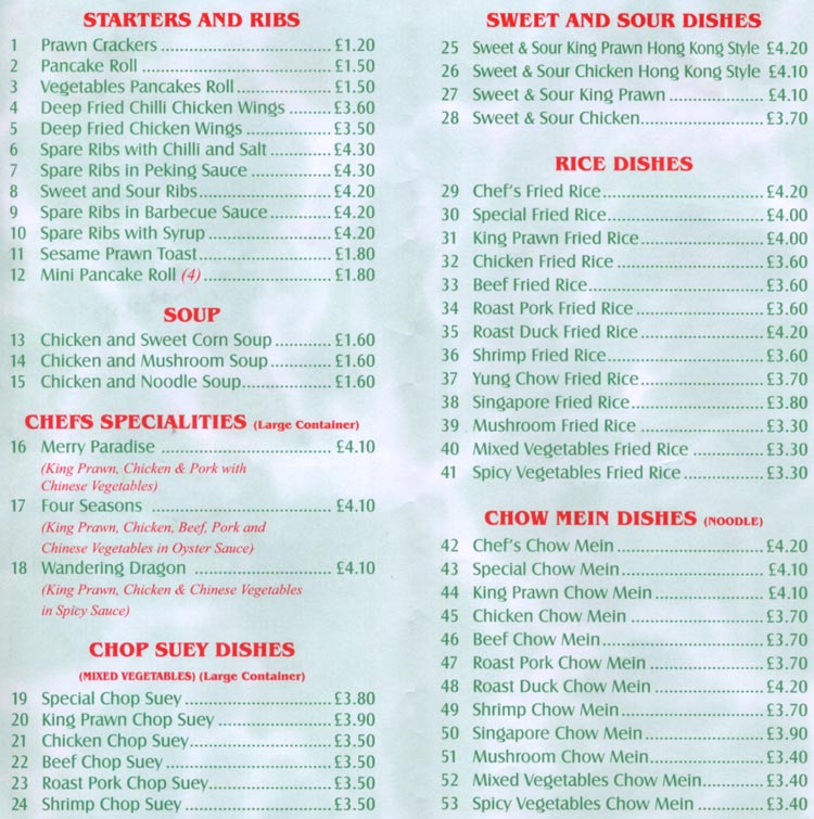 Menu Image