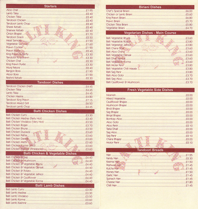 Menu Image