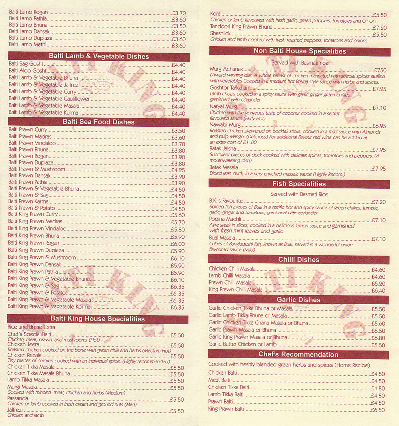 Menu Image