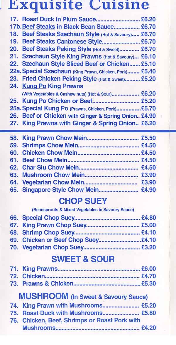 Menu Image